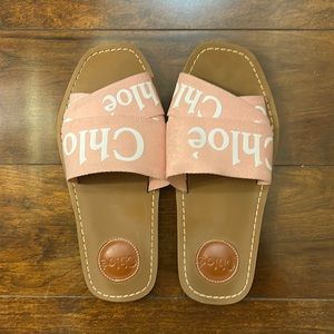 Chloe pink woody sandals size 35